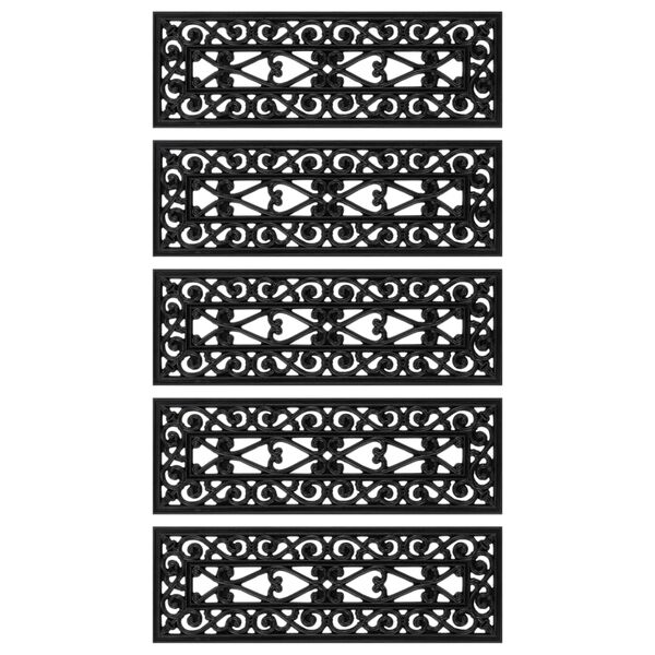 vidaXL Schodiskové stupne 5 ks 25x75 cm guma