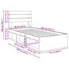 vidaXL R&aacute;m postele Star&eacute; drevo 90 x 200 cm Mas&iacute;vne borovicov&eacute; drevo