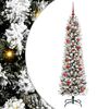 vidaXL Umel&yacute; vianočn&yacute; stromček Biela 150 cm PVC, kov a plast