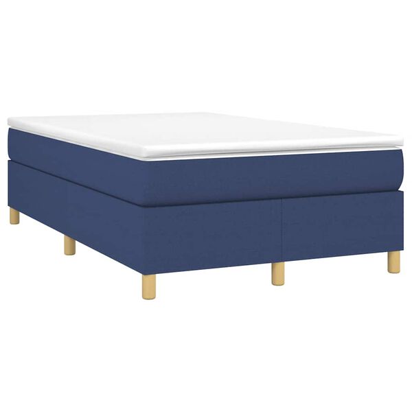 vidaXL Boxspring posteľ s matracom modr&aacute; 120x190 cm l&aacute;tka