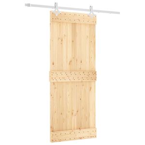 vidaXL Posuvn&eacute; dvere 85 x 210 cm Mas&iacute;vne borovicov&eacute; drevo (neupraven&eacute;)