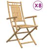 vidaXL Skladacie stoličky 8 ks 53x66x99 cm bambus