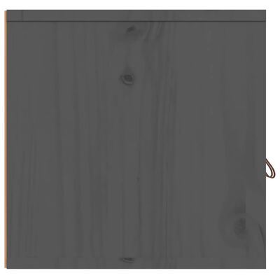 vidaXL Nástenná skrinka sivá 60x30x30 cm masívna borovica