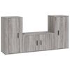 vidaXL 3-dielna s&uacute;prava TV skriniek siv&aacute; sonoma spracovan&eacute; drevo