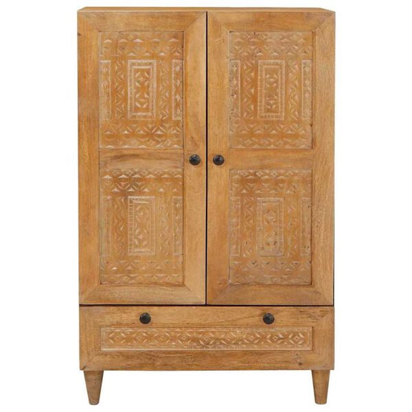 vidaXL Highboard s poličkou Svetlohnedá 60 x 33 x 100 cm mangový masív