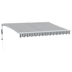 vidaXL Automaticky zaťahovacia mark&iacute;za antracit a biela 350x250 cm