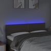 vidaXL Čelo postele s LED sivohned&eacute; 144x5x78/88 cm l&aacute;tka
