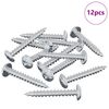 vidaXL Dreven&aacute; skrutka 12 pcs Strieborn&aacute; M4 x 28 mm Železo