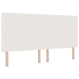 vidaXL Zadn&eacute; čelo s čelnou doskou Kr&eacute;mov&aacute; 200 cm Umel&aacute; koža