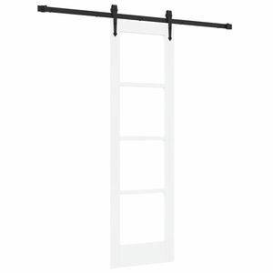 vidaXL Posuvn&eacute; dvere 61 x 198,5 cm Mas&iacute;vne borovicov&eacute; drevo a sklo