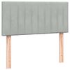 vidaXL Posteľn&yacute; r&aacute;m boxsping s matracom bledosiv&yacute; 80x220 cm zamat