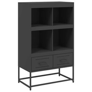 vidaXL Vysok&aacute; skrinka čierna 68x39x111,5 cm oceľ
