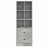 vidaXL Highboard so zásuvkou Betónová šedá 45,5 x 34 x 127 cm