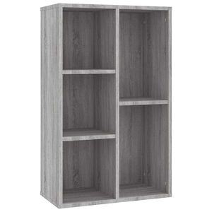 vidaXL Knižnica/komoda siv&aacute; sonoma 50x25x80 cm spracovan&eacute; drevo