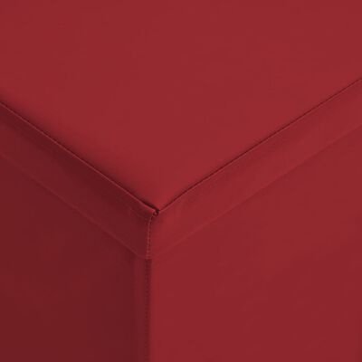 vidaXL Skladacia úložná lavica vínovo-červená PVC
