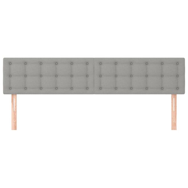 vidaXL Čelá postele 2 ks bledosivé 90x5x78/88 cm látka