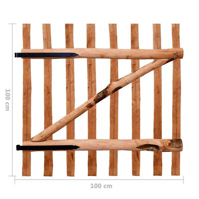 vidaXL Jednokrídlová brána, impregnované drevo, 100x100 cm