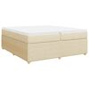 vidaXL Boxspring posteľ s matracom kr&eacute;mov&aacute; 200x200 cm l&aacute;tka