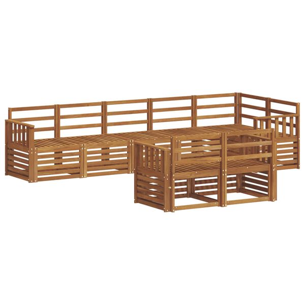 vidaXL S&uacute;pravy pohoviek 8 pcs Pr&iacute;rodn&aacute; Pevn&eacute; ak&aacute;ciov&eacute; drevo