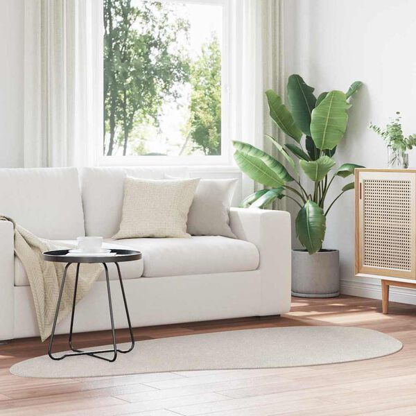 vidaXL Koberec HUARTE Pieskov&aacute; 100 x 200 cm Polyester