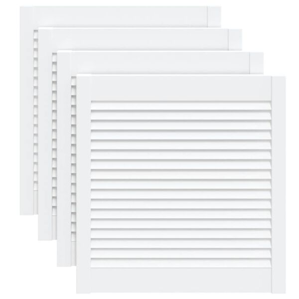 vidaXL Lamelov&eacute; dvierka na skrinku 4 ks, biele 61,5x59,4 cm, borovica