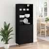 vidaXL Highboard 2 pcs Čierny dub Kompozitn&eacute; drevo