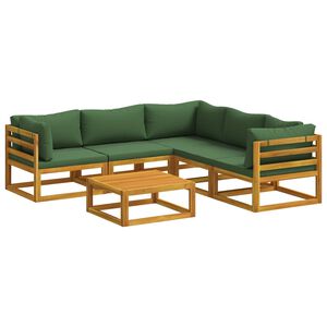 vidaXL Sada pohoviek 6 ks Pr&iacute;rodn&aacute; Pevn&eacute; ak&aacute;ciov&eacute; drevo