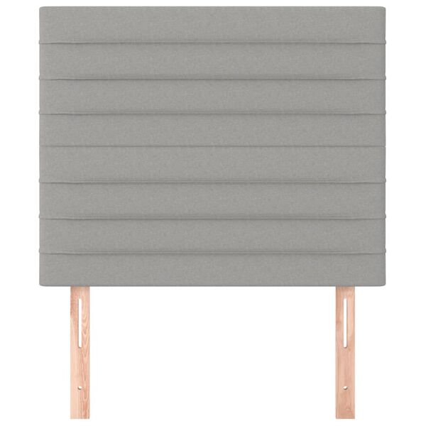 vidaXL Čelo postele svetlosiv&eacute; 80x5x118/128 cm l&aacute;tkov&eacute;