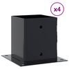vidaXL podstavce stĺpikov &scaron;tvorcov&eacute; 4 ks Antracit 121x121 mm