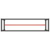 vidaXL Rám pracovného stola matný čierny a červený 210x50x79 cm kovový