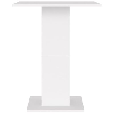 vidaXL Bistro stolík, biely 60x60x75 cm, kompozitné drevo