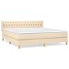 vidaXL Posteľn&yacute; r&aacute;m boxspring s matracom kr&eacute;mov&yacute; 180x200 cm l&aacute;tka