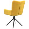 vidaXL Otáčacie jedálenské stoličky 2 ks žlté zamatové