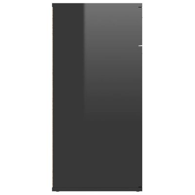 vidaXL Komoda, lesklá čierna 80x36x75 cm, kompozitné drevo