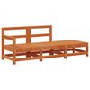 vidaXL Rohov&aacute; sedačka 3 Kus Voskov&aacute; Hned&aacute; Mas&iacute;vna borovica