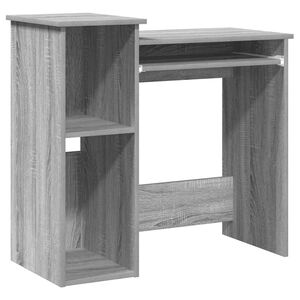 vidaXL St&ocirc;l s policami Siv&aacute; Sonoma 84x40x78 cm Kon&scaron;trukt&eacute;rske drevo