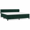 vidaXL Posteľn&yacute; r&aacute;m boxsping s matracom tmavozelen&yacute; 200x200 cm zamat