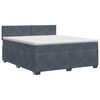 vidaXL Posteľ boxspring s matracom Tmavosiv&aacute; 140 x 200 cm Zamat