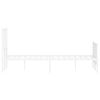 vidaXL Kovov&yacute; r&aacute;m postele s predn&yacute;m a zadn&yacute;m čelom biely 120x190 cm