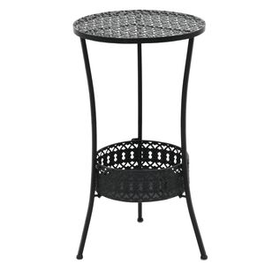 vidaXL Bistro stol&iacute;k, čierny 40x70 cm, kov