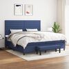 vidaXL Boxspring posteľ s matracom modr&aacute; 200x200 cm l&aacute;tka