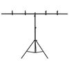 vidaXL Stojan na fotopozadie v tvare T čierny 151x60x(70-200) cm