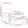 vidaXL Posteľn&yacute; r&aacute;m boxspring s matracom tmavosiv&yacute; 100x200 cm zamat