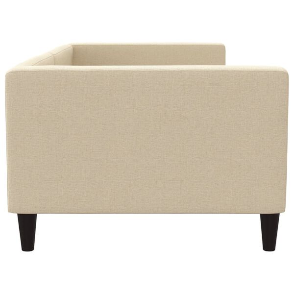 vidaXL Posteľný rám krémový 90x200 cm látka