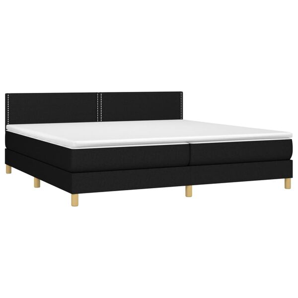 vidaXL Boxspring posteľ s matracom čierna 200x200 cm l&aacute;tka