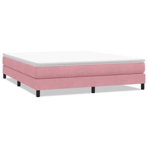 vidaXL Box Spring Posteľ bez matraca Ružov&aacute; 180x220 cm Zamat