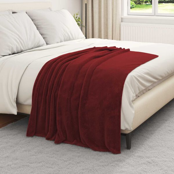 vidaXL Prikr&yacute;vky na hodenie 6 pcs Bordeaux červen&aacute; 130 x 150 cm Fl&iacute;s