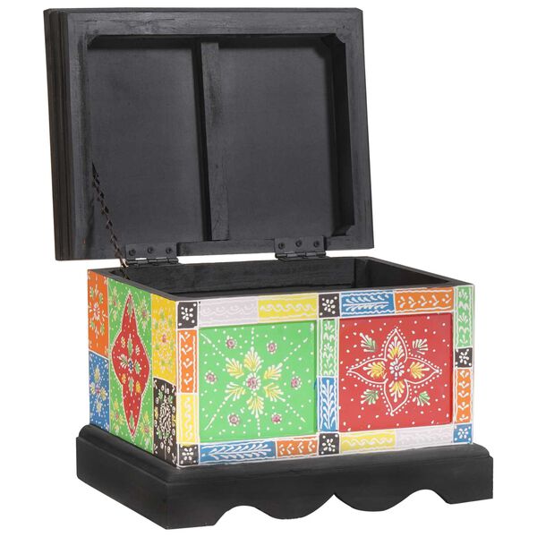 vidaXL Úložná krabica Viacfarebný 40 x 30 x 30 cm Mangový masív