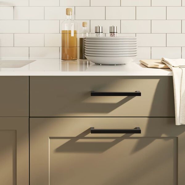 vidaXL Rukov&auml;te na skrinku 20 ks čierne 128 mm nehrdzavej&uacute;ca oceľ