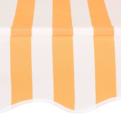 vidaXL Ručne zaťahovacia markíza 350 cm, oranžovo biele pásiky